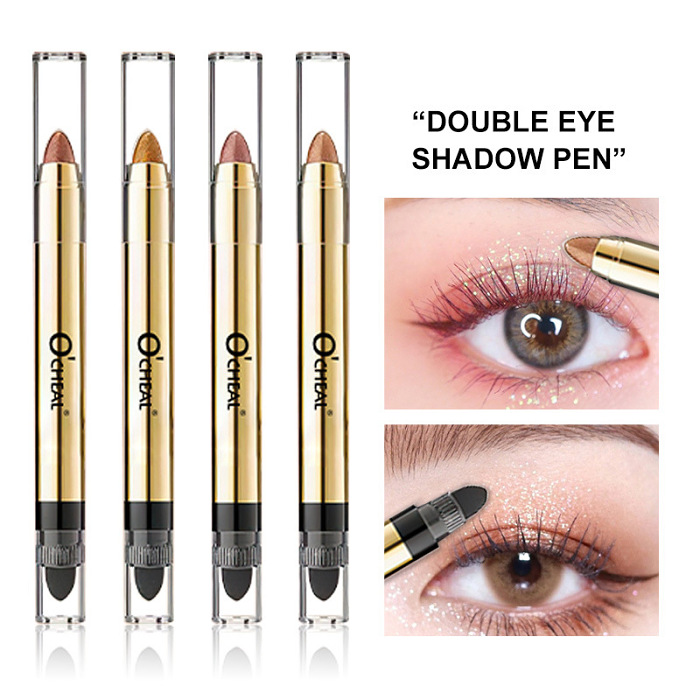 [Recommended by well-known Japanese and Korean magazines] OCHEAL makeup popular lazy eyeshadow stick pen high-gloss pearlescent double-ended eyeshadow pen is not easy to smudge