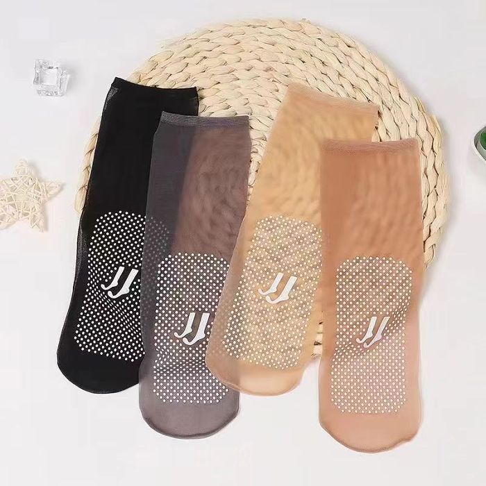無痕水晶襪「防滑底」腳尖透明夏季薄款防勾絲隱形水晶襪【10雙裝】