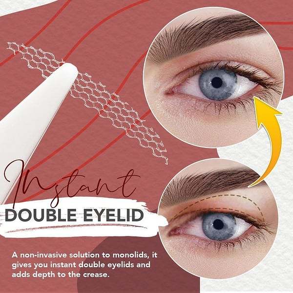 🔥GLUE-FREE INVISIBLE DOUBLE EYELID STICKER（120 STRIPS / PACK）