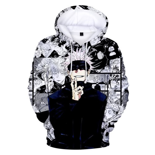 Spring New Men's and Women's Hoodies Cartoon Animation 3D Printing Children's Fashion Round Neck Harajuku Coat