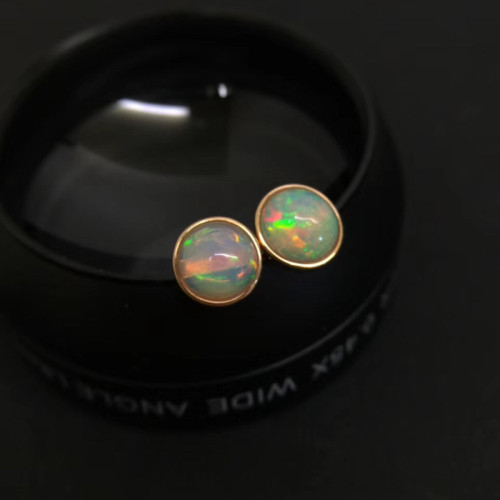 Elegant Natural Opal Stud Earrings 925 Sterling Silver Fine Jewelry Women Femm Lady Wedding Engagment Party