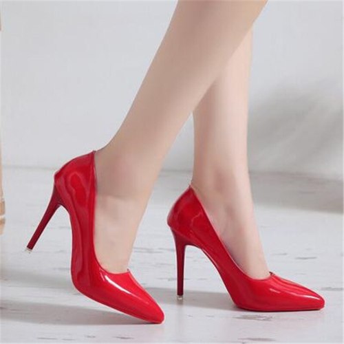 2019 new ultra high heels women's shallow mouth low toe shoes pointed female shoes stiletto work shoes women pumps