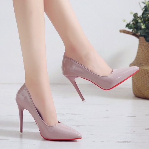Single shoes women's new style women's shoes autumn European and American style pointed shallow mouth high heel women