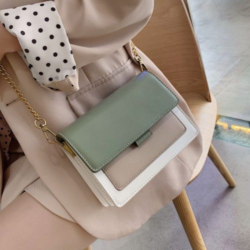 Mini Leather Crossbody Bags For Women 2020 Green Chain Shoulder Simple Bag Lady Travel Purses and Handbags  Cross Body Bag