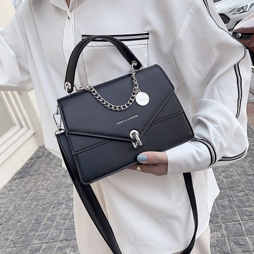 Small Square Bags For Women Messenger Bag 2021 Chains Girl's Handbag Casual Wild Lady Shoulder Bag Cross Body Female Bag Black