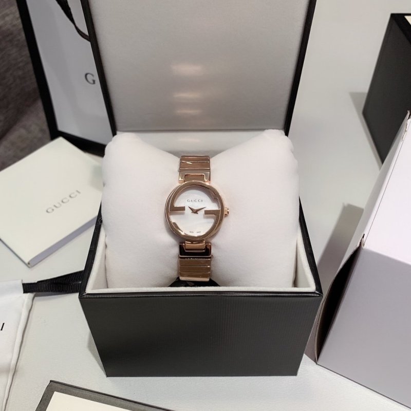 Gucci Double G Series Swiss Quartz Movement 316L Stainless Steel Case Ladies Watch