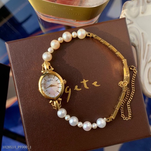 agete original single genuine pearl watch