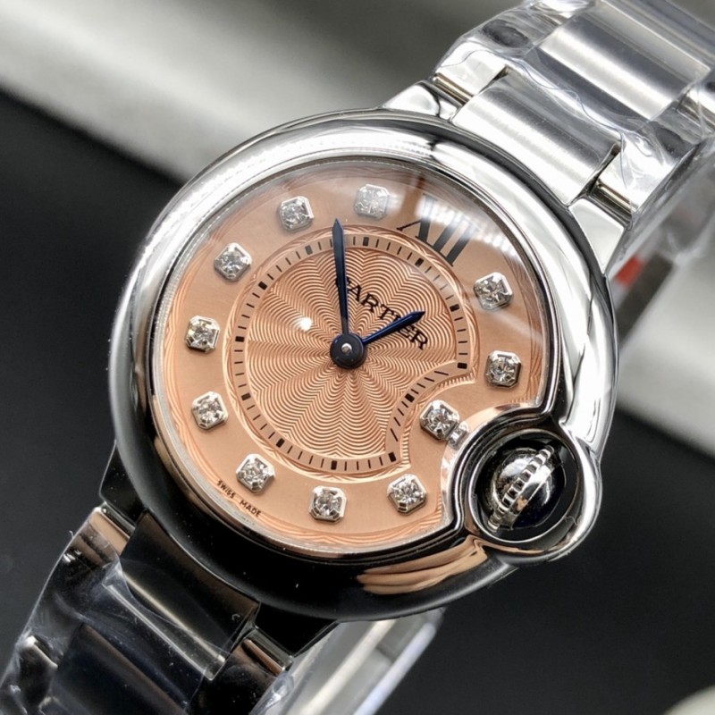 Cartier Ladies Watch tank American watch Mini Watch, quartz movement, diamond strap, leather