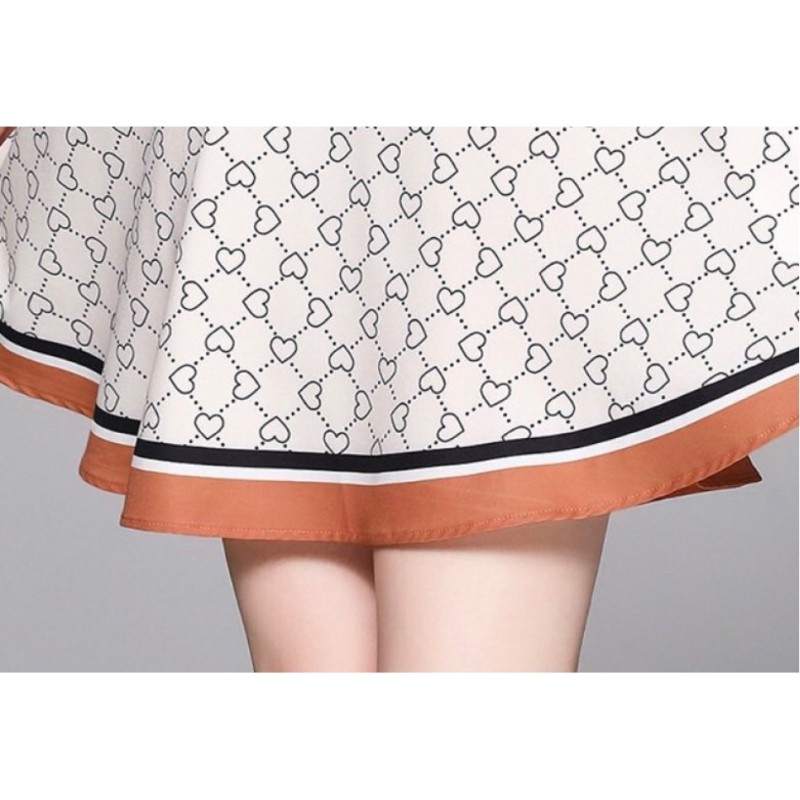 Ducci high end temperament print shirt skirt