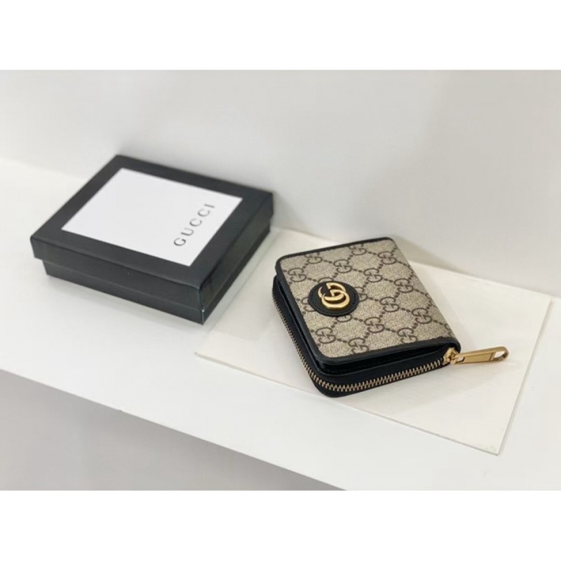 Gucci Gucci Signature Leather Card Case Wallet