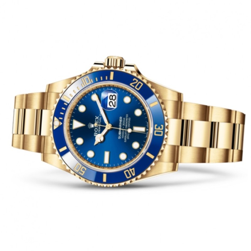 126618 submariner date oyster, 41 mm, yellow gold