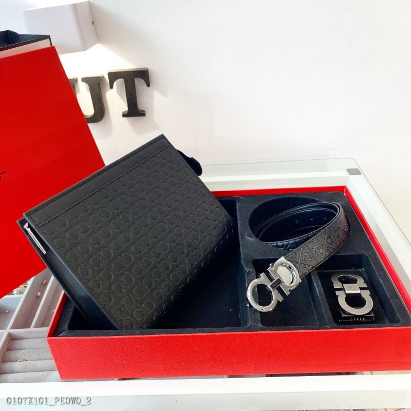 Ferragamo Clutch Belt Gift Box Tote Bag