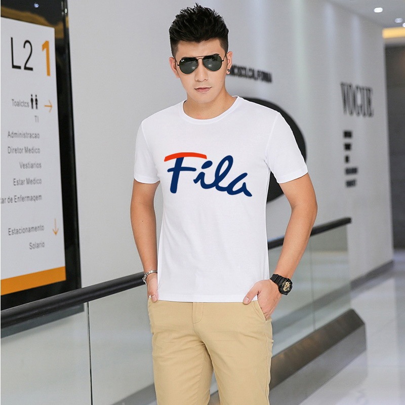 Fila summer short-sleeved round neck cotton T-shirt sports short-sleeved fashion all-match top casual trendy