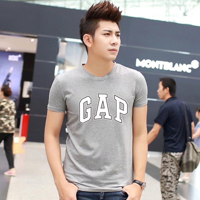 GAP short-sleeved summer new round neck cotton T-shirt sports short-sleeved fashion all-match top casual tide
