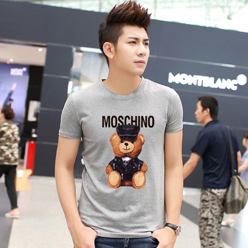 moschino short-sleeved summer new casual teddy bear print round neck sports cotton T-shirt short-sleeved fashion all-match top