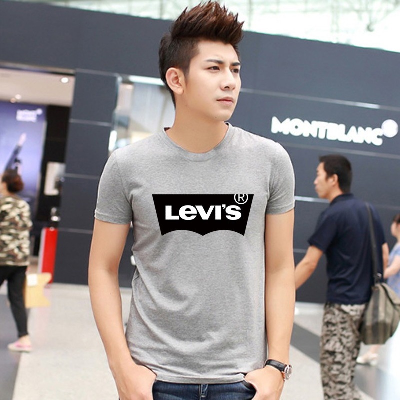 Levis short-sleeved summer new casual printing round neck sports cotton T-shirt short-sleeved fashion all-match top simple