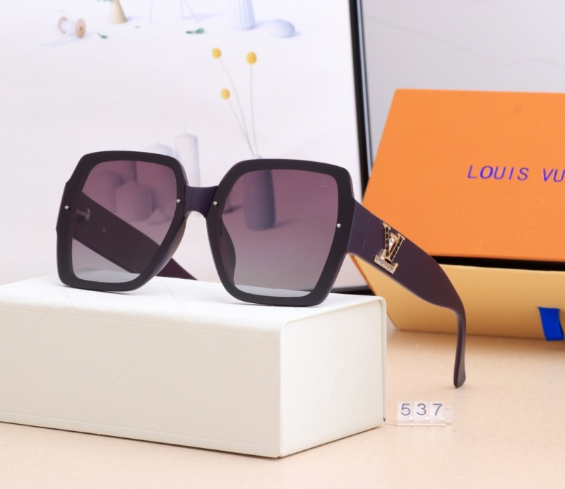 Louis Vuitton Anti-UV Sunglasses Essential Seaside Versatile Thin Sunglasses Tempered Glass Lenses Fashion Items