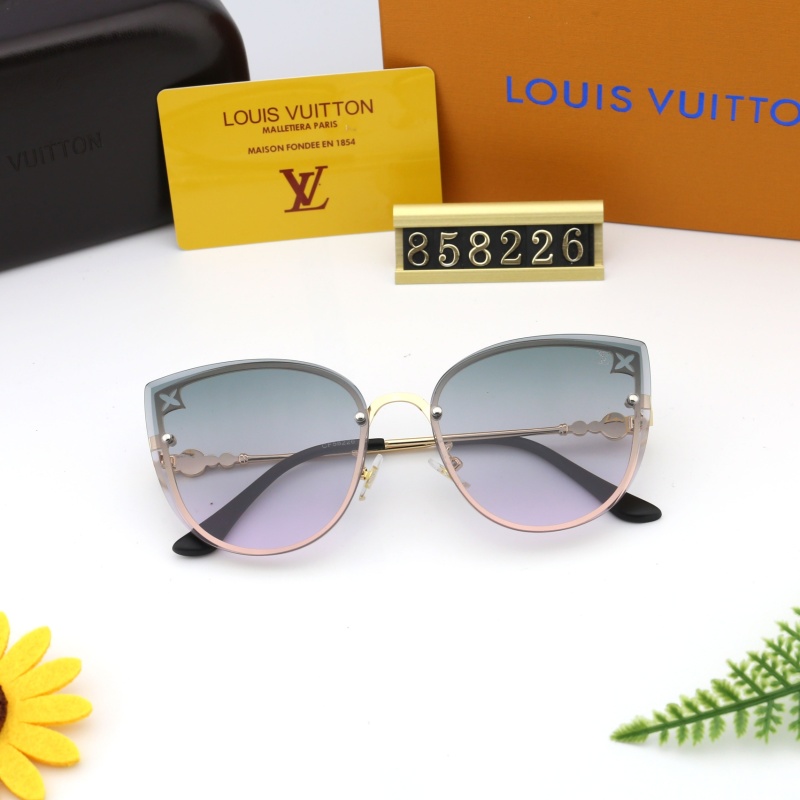 Louis Vuitton Sunglasses Tempered Glass Lens Anti-UV Sunglasses Essential Seaside Versatile Thin Popular Korean Texture