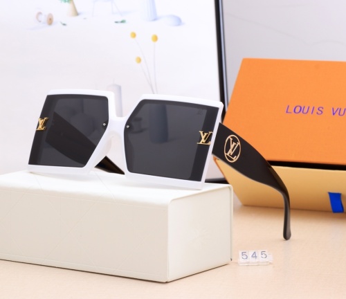 Louis Vuitton Anti-UV Popular Birthday Gifts Summer Sunscreen Dustproof Sunglasses Beach Versatile Thin Sunglasses Tempered Glass Lenses