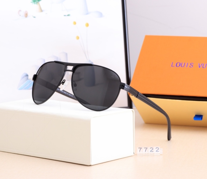 Louis Vuitton Birthday Gifts Summer Sunscreen and Dustproof Sunglasses Beach All-match Sunglasses Tempered Glass Lenses Anti-UV Popular