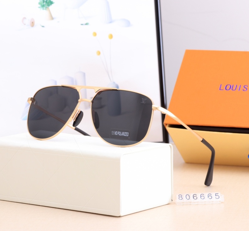 Louis Vuitton UV Protection Sunglasses Sunglasses Tempered Glass Lenses Small Face Sunglasses New Fashion Beach Outing