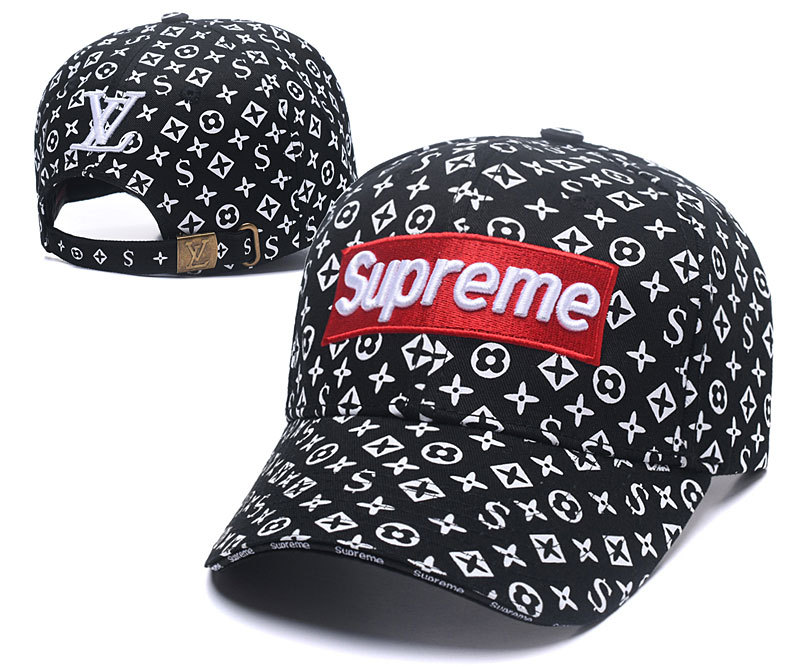 LV&supreme joint baseball caps fashion all-match hats sun hats trendy hip-hop hats