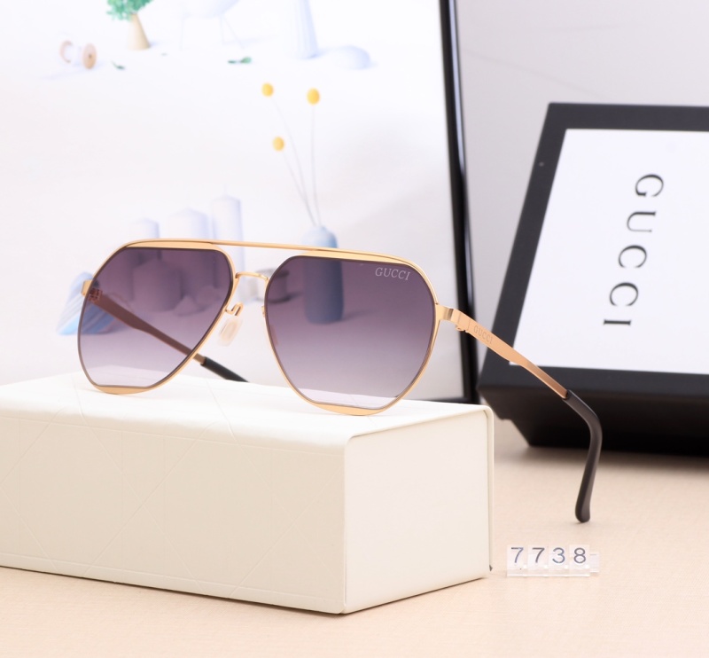 GUCCI Sunglasses Boutique Accessories Fashion Items Popular Personality Wear Sunglasses Street Shooting Round Face and Big Face Thin