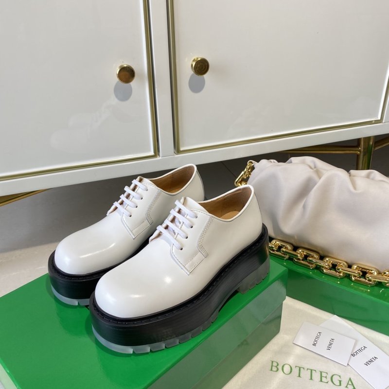 bottega veneta Autumn and winter new thick-soled British style small leather shoes girls shoes heightening Martin casual wear trend retro shoes