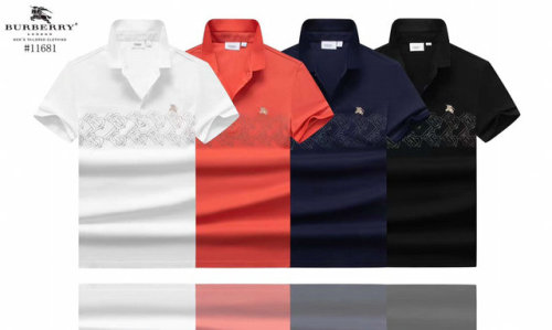 Burberry Polo Shirts Fashion Lapel Tops Business T-Shirts Men's Clothing