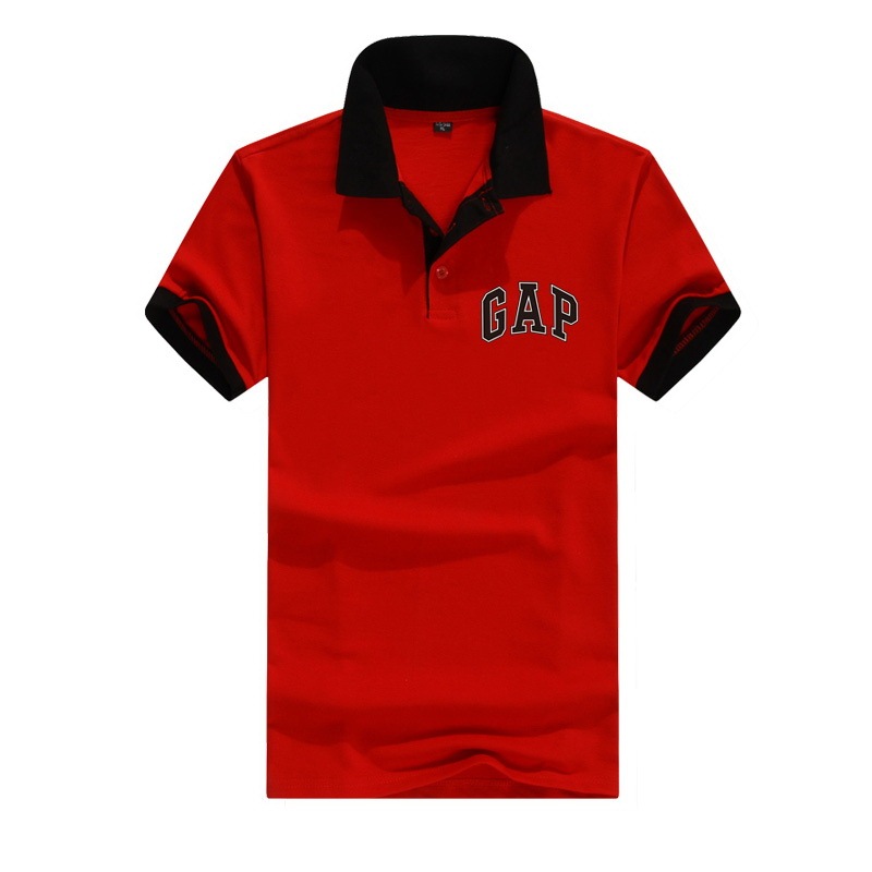 Gap Gepu men's Lapel top business polo shirt work clothes color matching group clothes breathable sweat wicking short sleeve stand up collar polo shirt work clothes fashion brand hot selling
