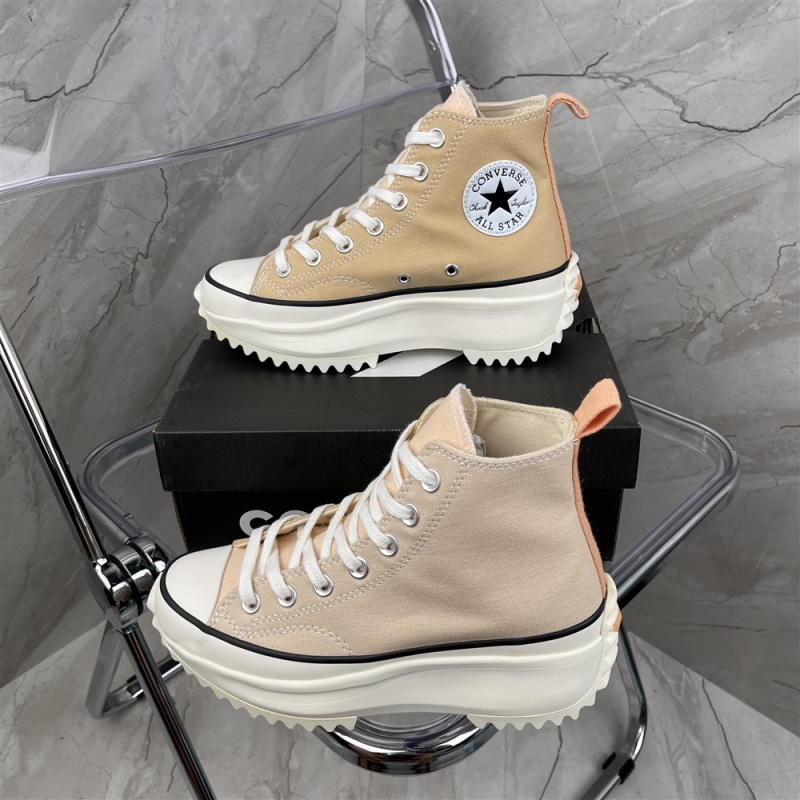 Company grade converse women's shoes run star hike Xiao Zhan's same high top casual shoes thick soled raised canvas shoes 171121c size: 35-39 half size
