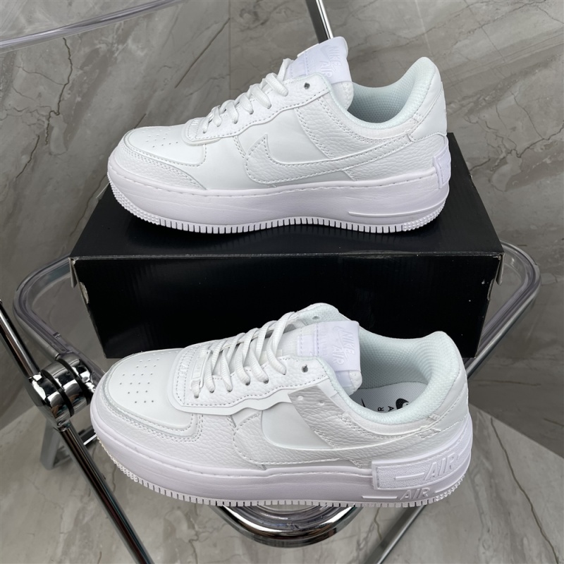 Genuine two-layer leather Nike macarone Air Force 1 AF1 deconstruction double hook sneaker C ci0919-100 size: 36-4