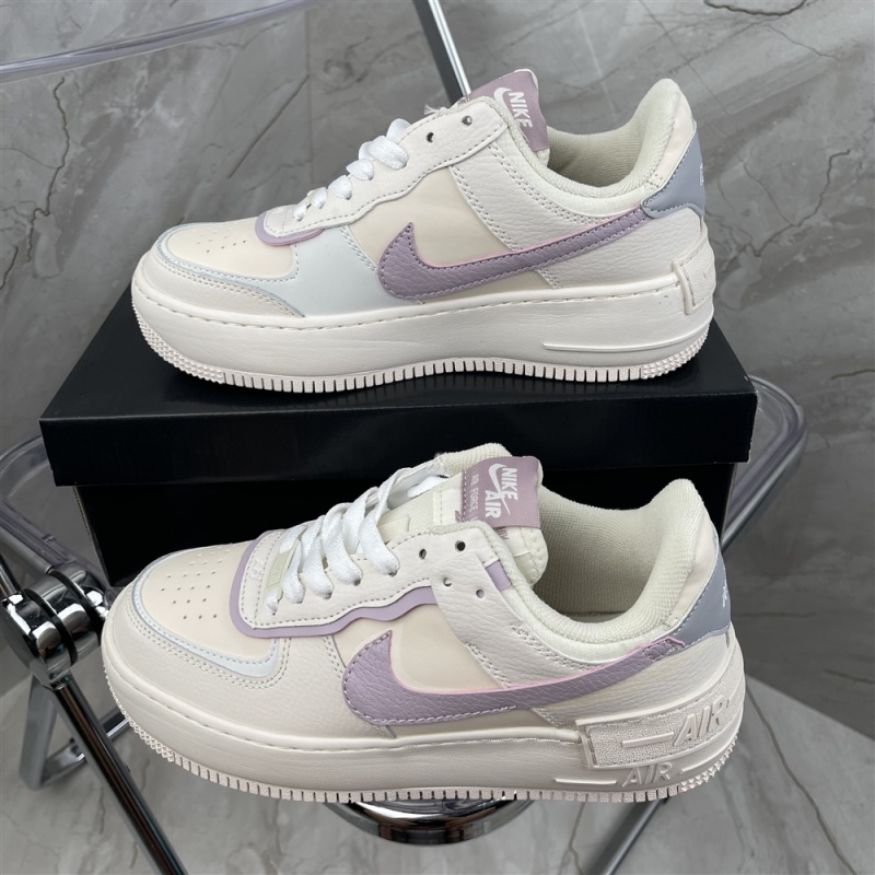 Genuine two-layer leather Nike macarone Air Force 1 AF1 deconstruction double hook sneaker C cu8591-102 size: 36-4
