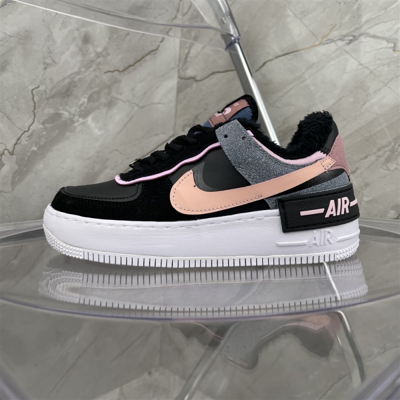 Fluffy real label double skin Nike macarone Air Force 1 AF1 deconstruction double hook sneaker C cu5315-001 size: