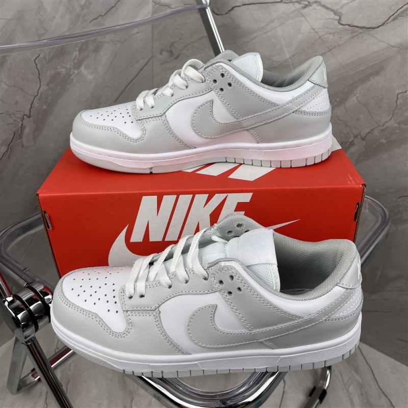 Top two-layer leather nike dunk low gray ash haze low top casual board shoes dd1503-103 size: 36-45 half size