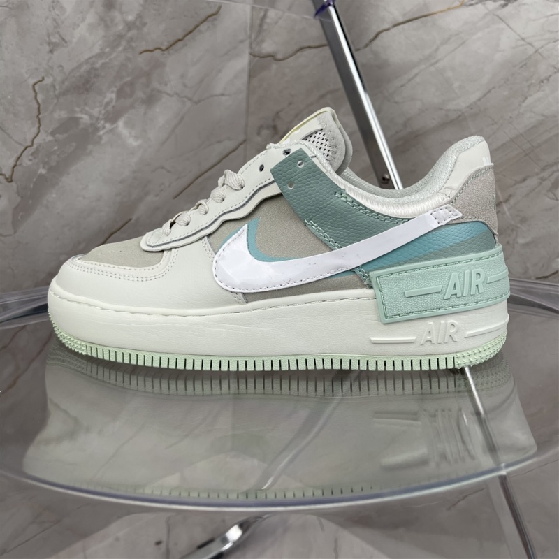 Genuine two-layer leather Nike macarone Air Force 1 AF1 deconstruction double hook sneaker C ck3172-002 size: 36-4