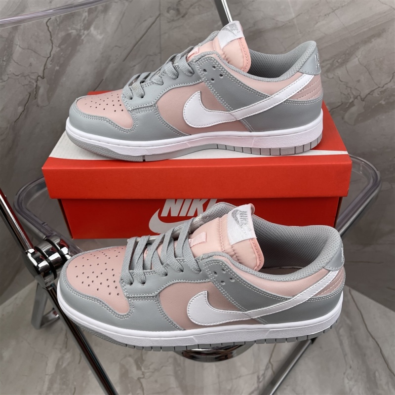 High quality Nike Dunk Low  Pink / grey  casual sneaker dm8329-600 size: 36-45 half