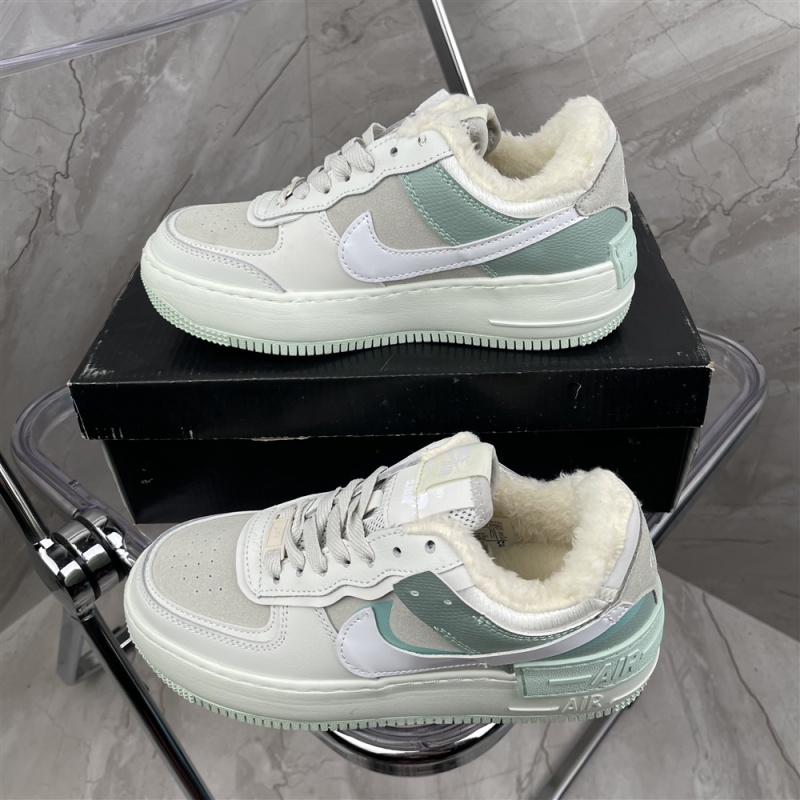 Fluffy real label double skin Nike macarone Air Force 1 AF1 deconstruction double hook sneaker C cw2655-001 size: