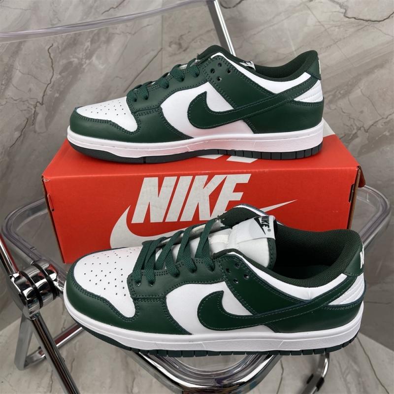 Top two-layer leather Nike Dunk Low White Green low top men's and women's casual sports board shoes dd1391-101 size: 36-45 half size