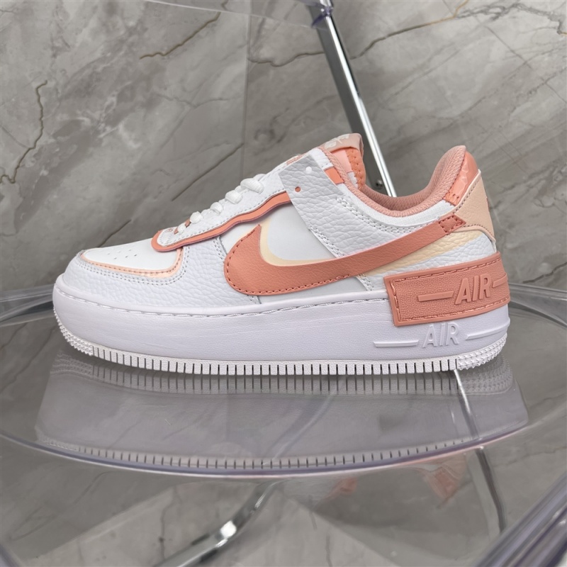 Genuine two-layer leather Nike macarone Air Force 1 AF1 deconstruction double hook sneaker C cj1641-101 size: 36-4