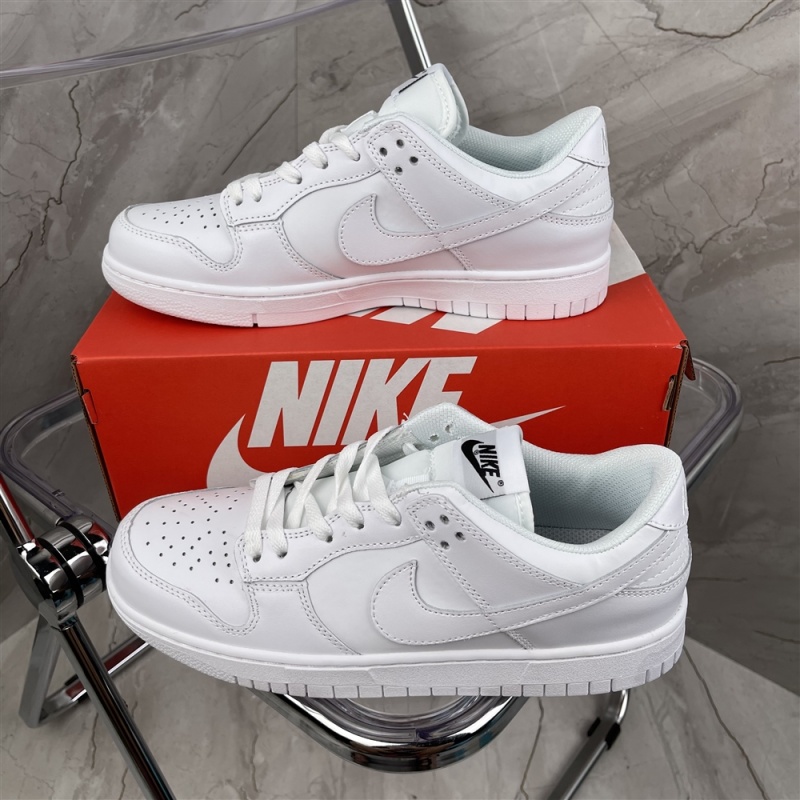 Top two leather Nike Dunk Low triple white low top skateboarding shoe dd1503-109 size: 36-