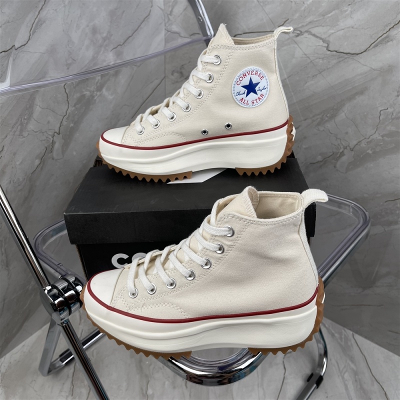 Company level converse women's shoes run star hike Xiao Zhan's same high top casual shoes thick soled raised canvas shoes 171126c size: 35-39 half size