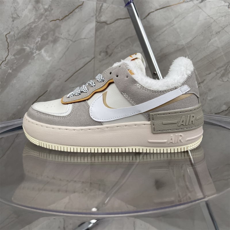 Fluffy real label double skin Nike macarone Air Force 1 AF1 deconstruction double hook sneaker C cu8591-001 size:
