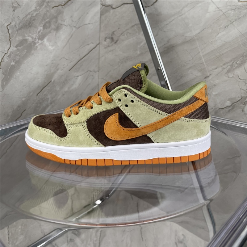 Company level nike dunk low green brown orange olive green low top men's and women's casual board shoes dh5360-300 size: 36-45 half size
