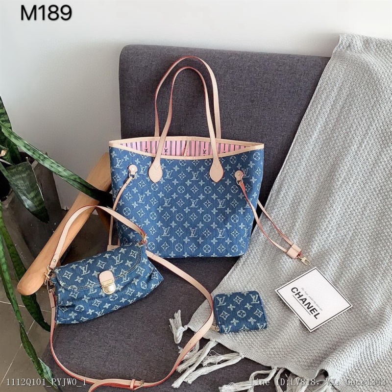 00356_ Q101PYJW0_ New combination m189lv shopping bag LV handbag lv wallet size shopping bag 3329