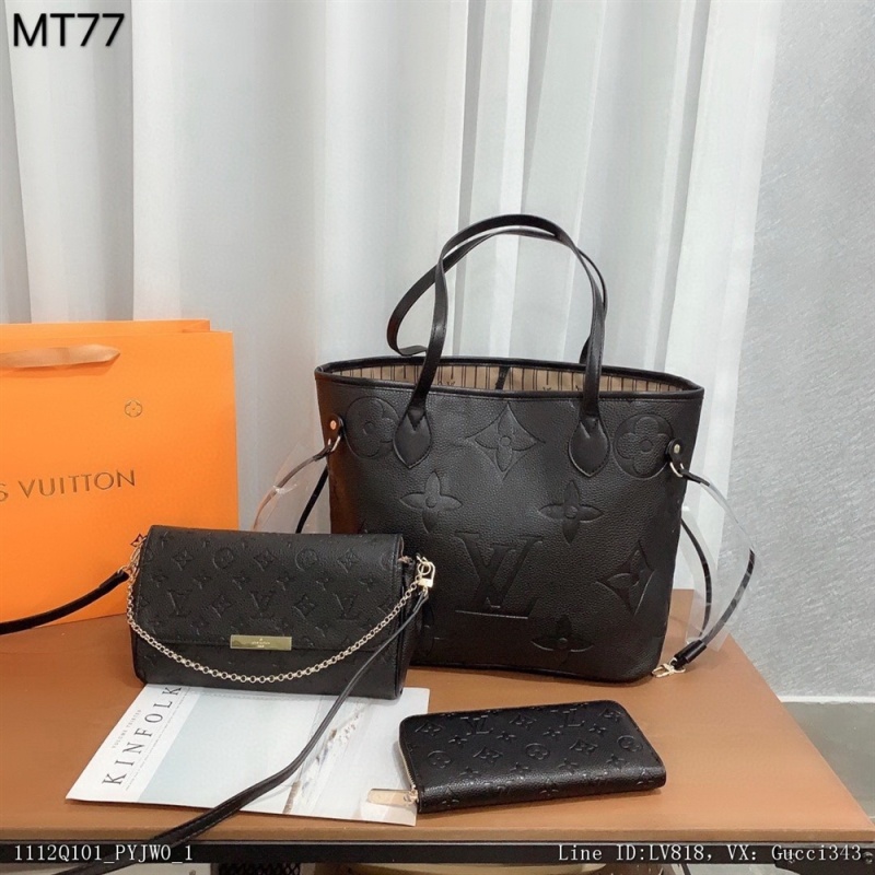00145_ Q101PYJW0_ New combination t77lv shopping bag LV messenger bag lv wallet size shopping bag 322917