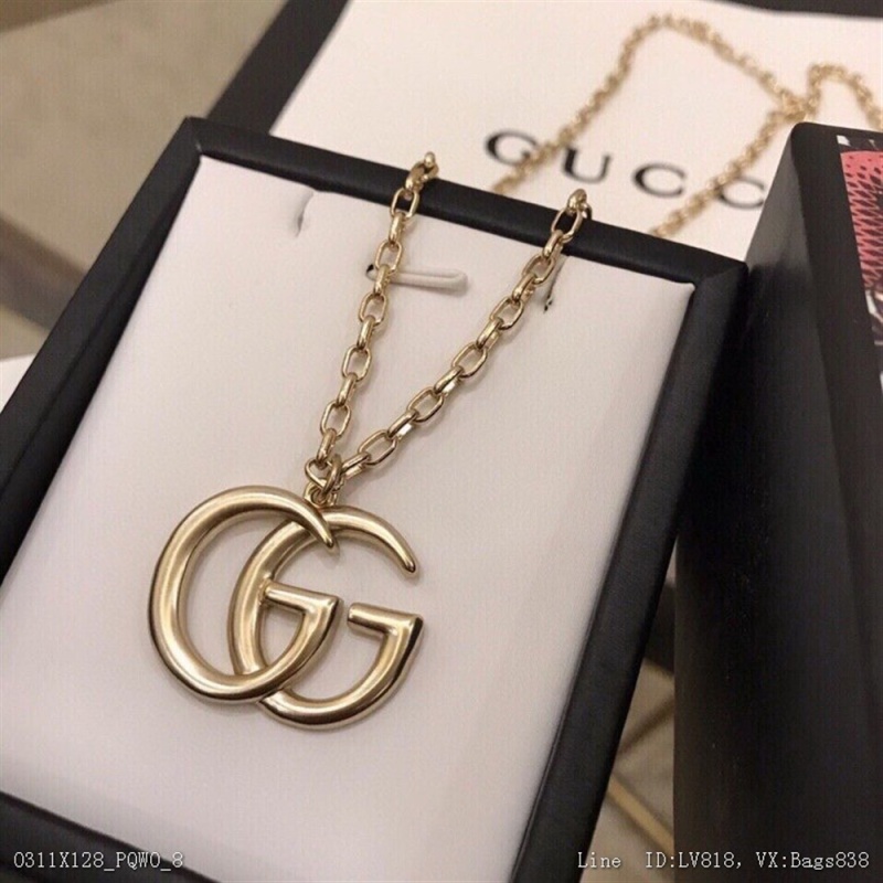 00068_ X128PQW0_ GUCCL thick chain long chain lovers return goods return goods Gucci Gucci Necklace counter take him out of the mold