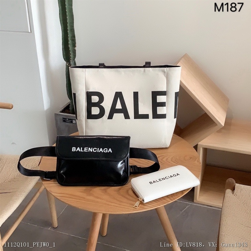 00357_ Q101PYJW0_ New combination m187r Balenciaga shopping bag waist bag Balenciaga wallet size shopping