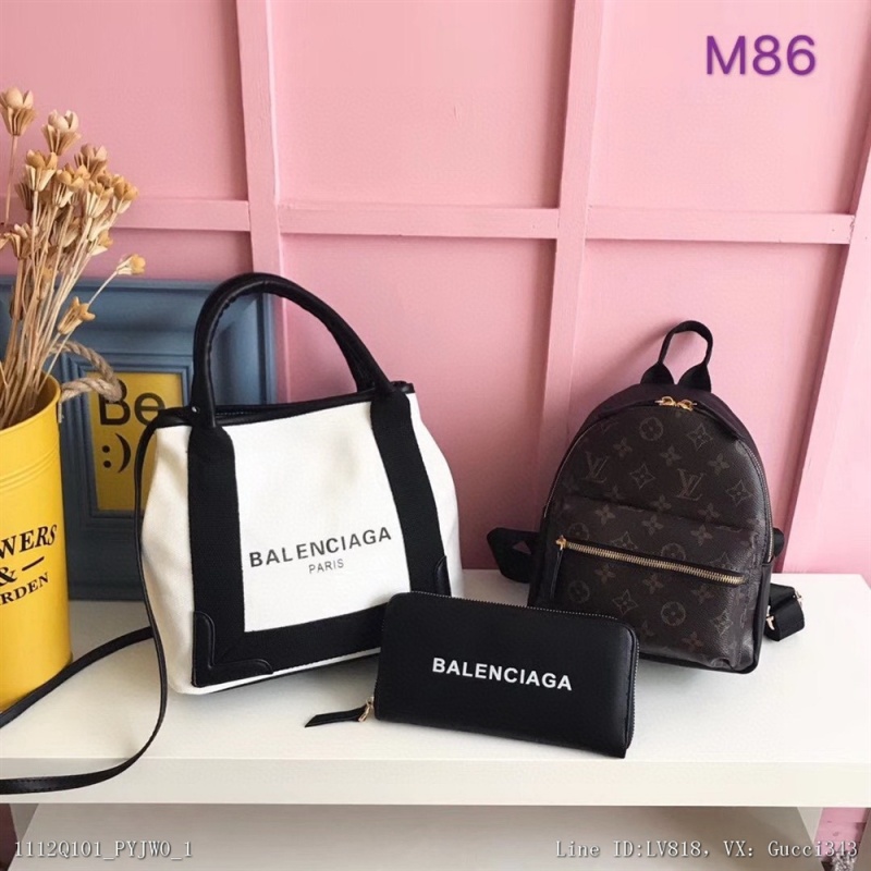 00288_ Q101PYJW0_ New combination m86r Balenciaga shopping bag LV backpack Balenciaga wallet size bar