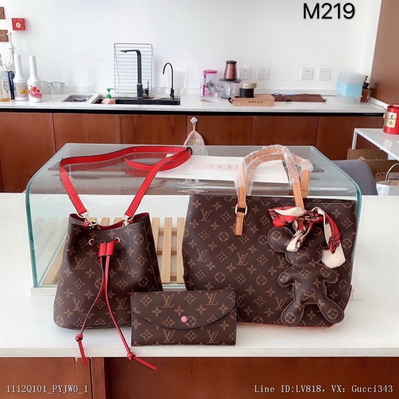 00314_ Q101PYJW0_ New combination m219lv shopping bag LV bucket lv wallet size shopping bag bottom length 26